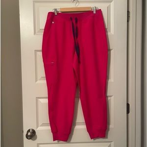 Figs High Waisted Zamora Petite Large in Ultra Rose Color